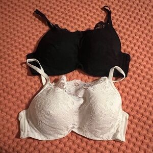 2 Soma Underwire Cami Bras 36C Black \ White